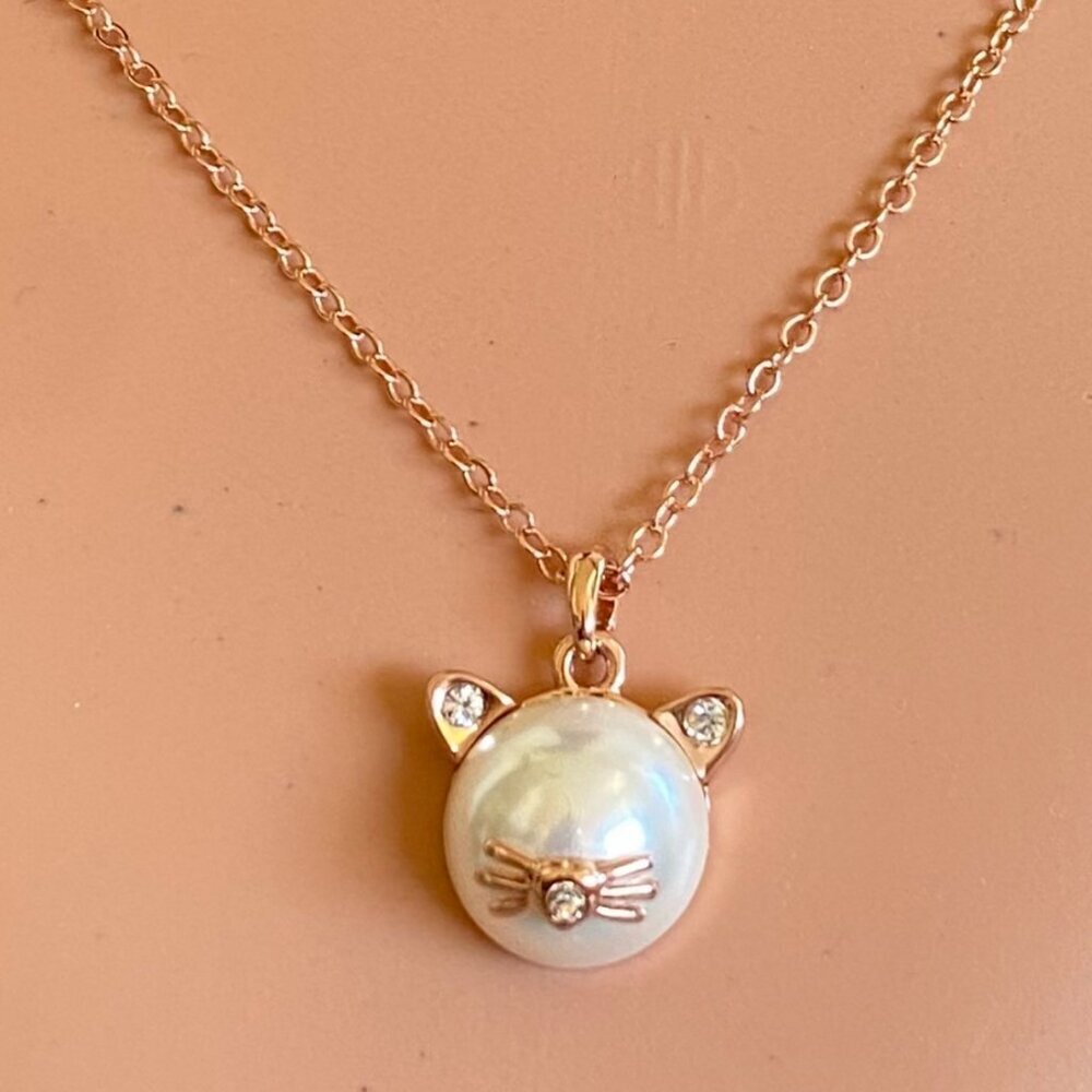 Butler FAC Enchanting Kitten Rose Gold Necklace NWT​​​